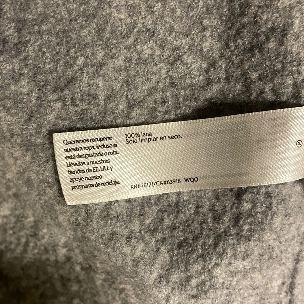 Eileen Fisher 💯 Wool Beautiful Wrap Sweater Jacket Pockets Used Condition - Picture 12 of 14